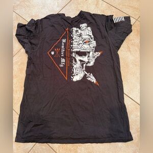Howitzer Brown Graphic Short Sleeve Tee with Skull & Arrow Design